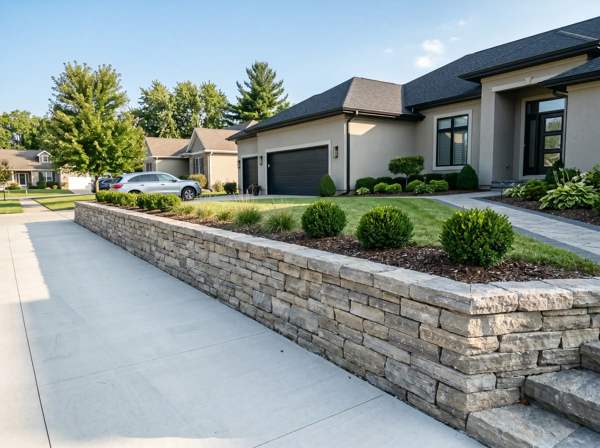 Elevated Utah Landscaping Retaining Wall in West Valley City, UT